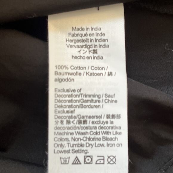 NWT Madewell Dress Size Petite Medium Poplin Smocked Maxi Black NV960 - Picture 7 of 8